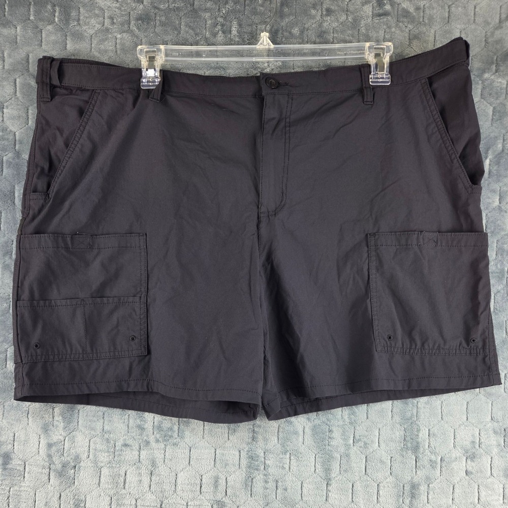 Magellan Outdoors‎ Mens 2XL Black Ripstop Cargo Shorts Stretch Hiking Fishing